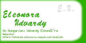 eleonora udvardy business card